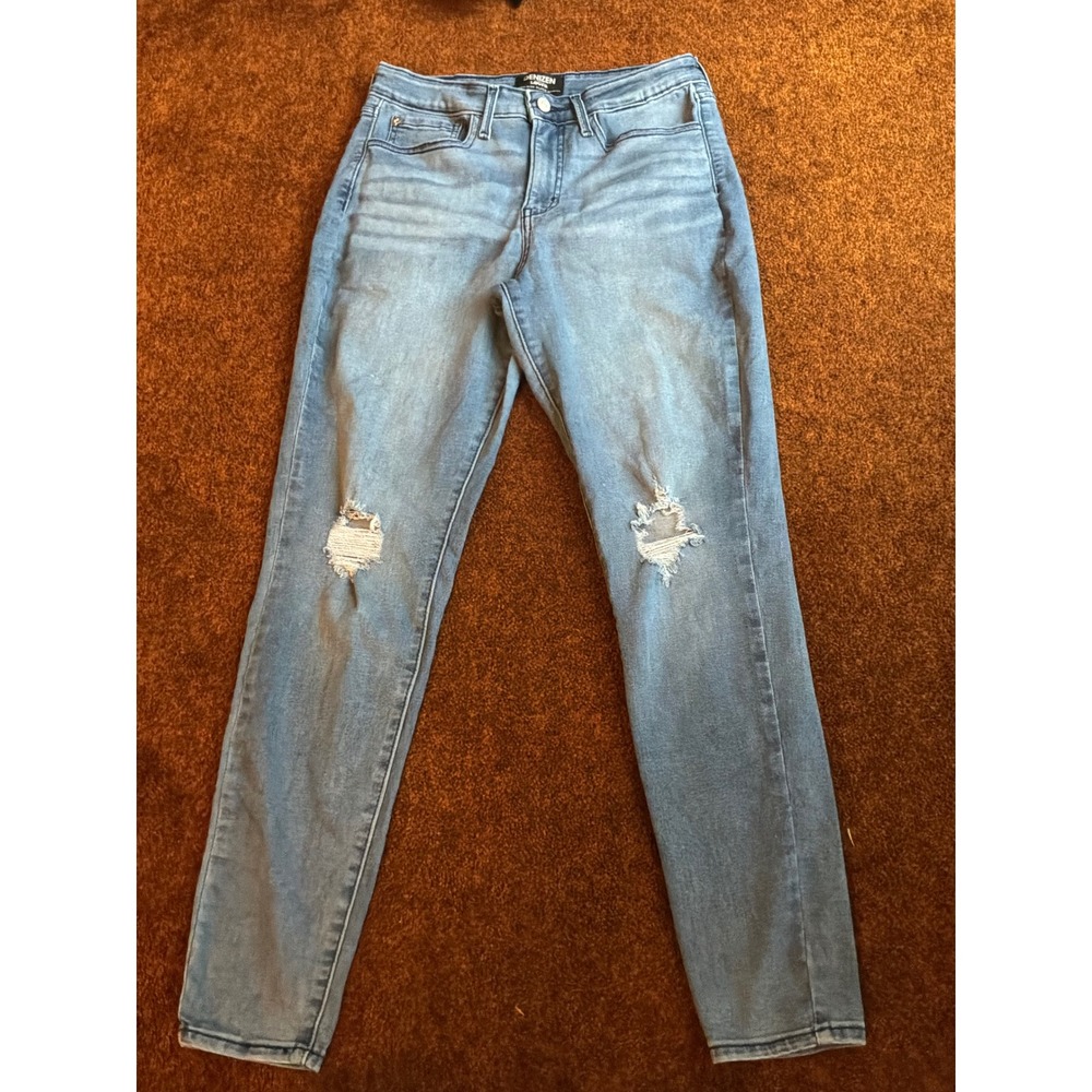 Distressed Womens Denizen from Levi's‎ High Rise Super Skinny Jeans 10W30 Blue